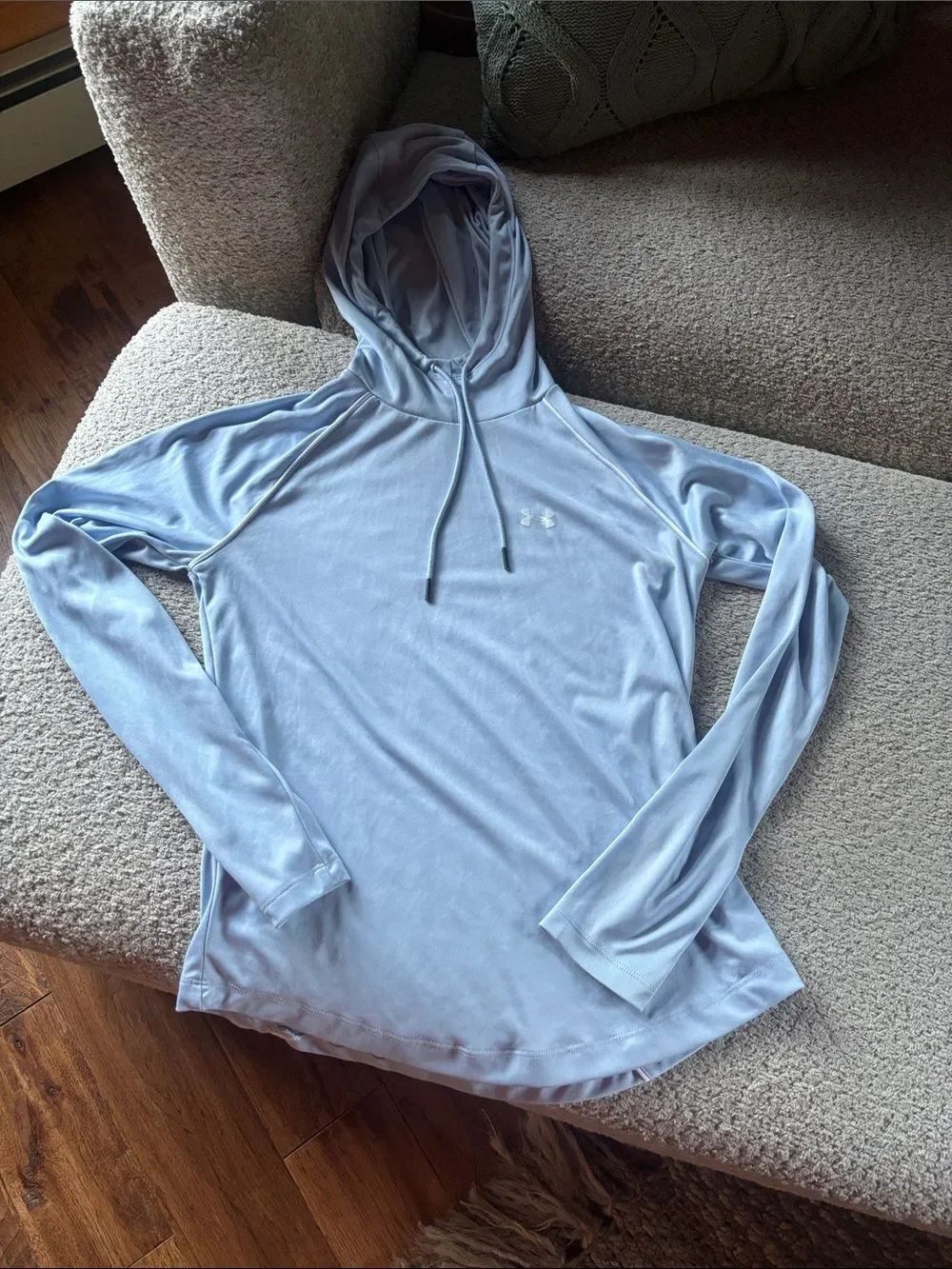 Under Armour Women's Light Blue Performance Hoodie Pullover
